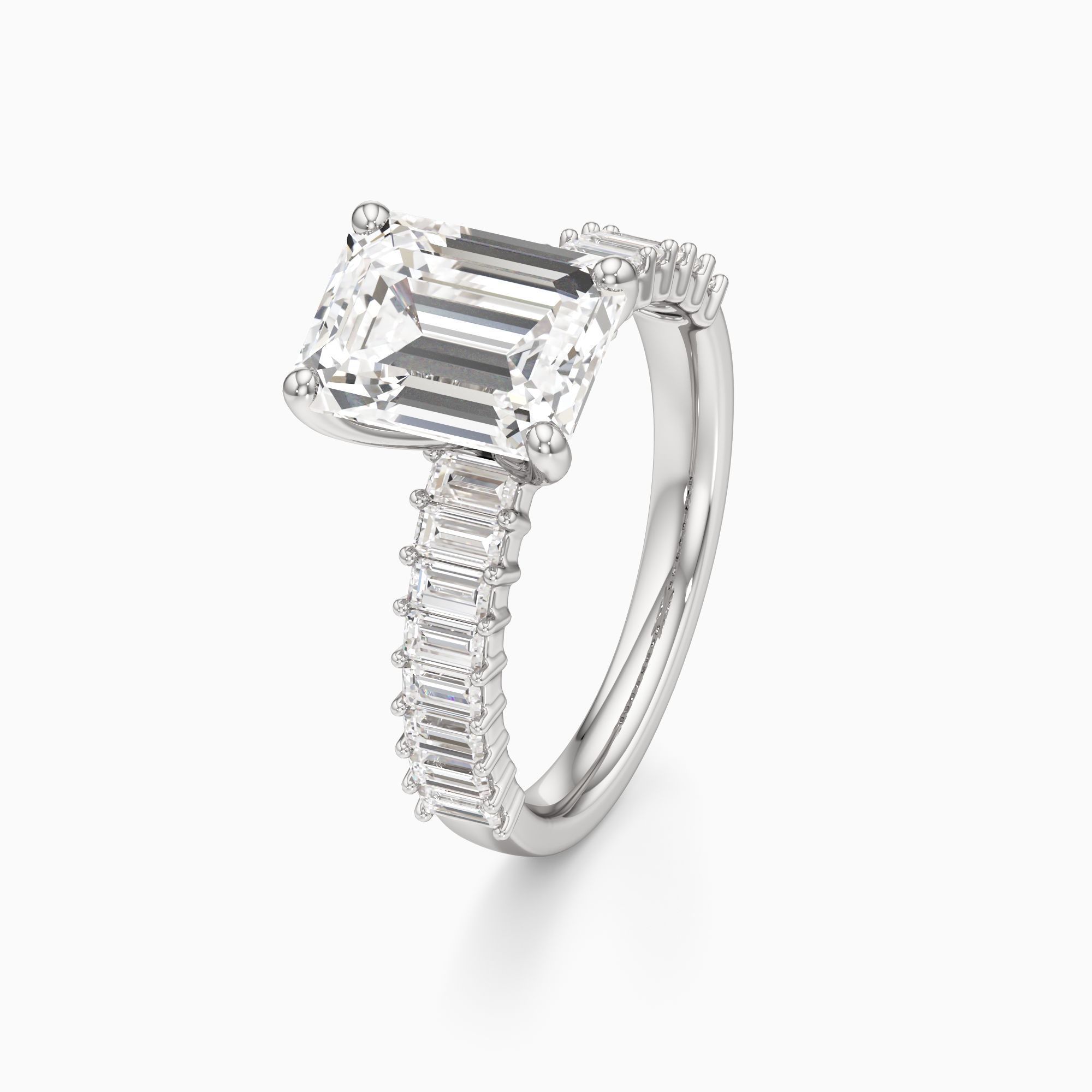 Arabella Lab Grown Diamond Emerald-Cut Engagement Ring - Primary view – Image 1 of 4