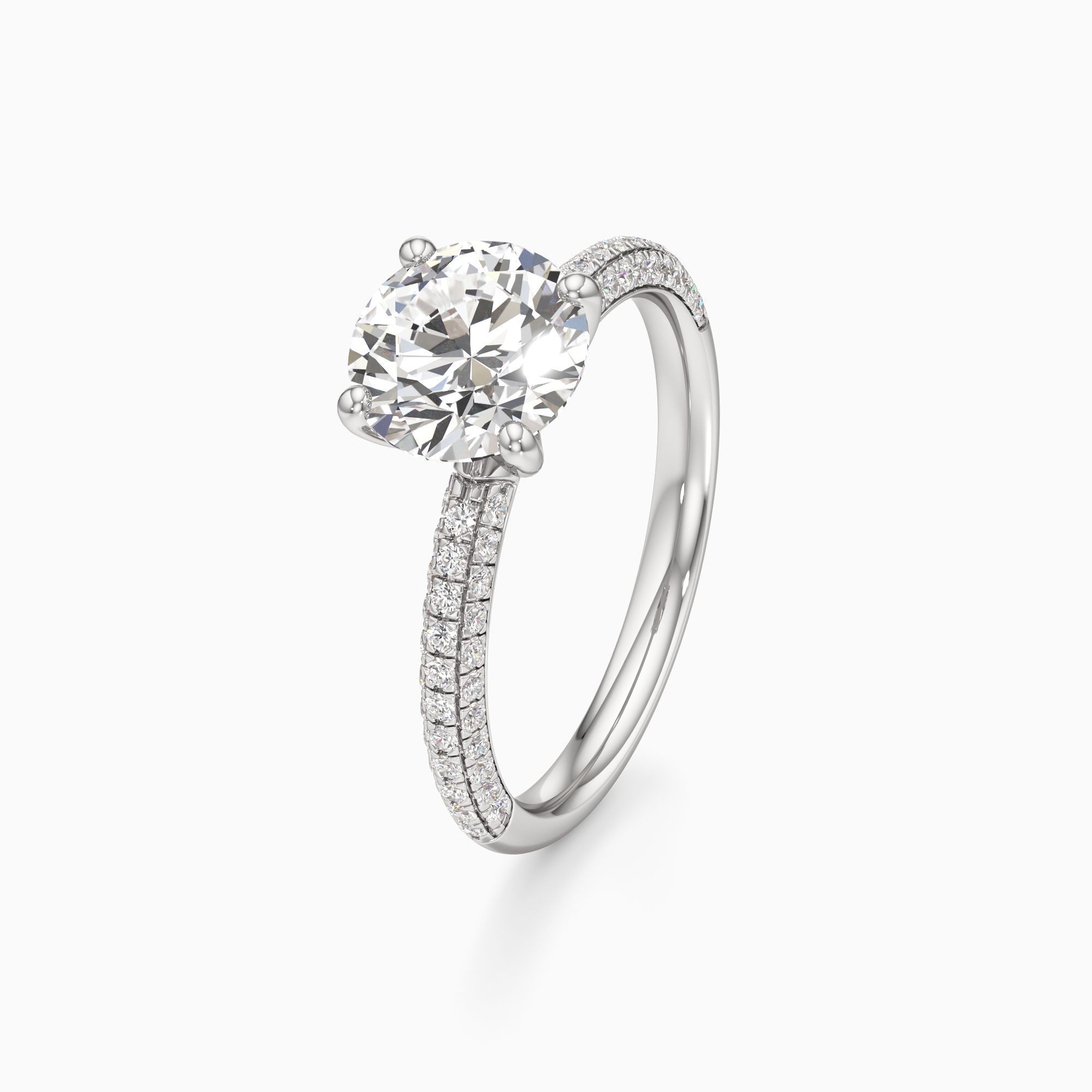 Ariel Lab Grown Diamond Round Engagement Ring - Primary view – Image 1 of 4
