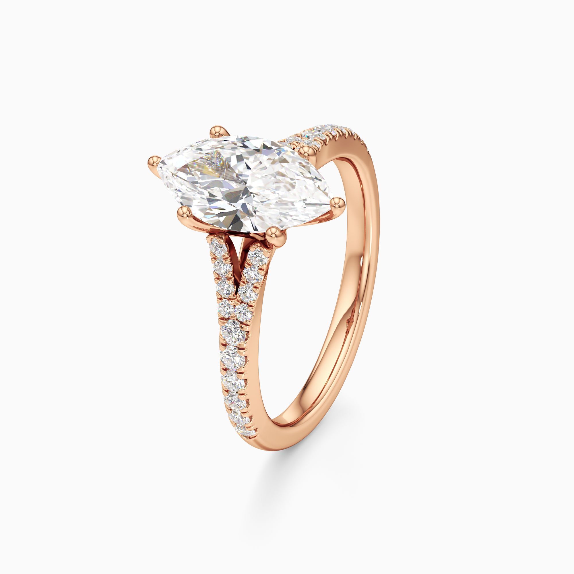 Verona Lab Grown Diamond Marquise-Cut Engagement Ring - Primary view – Image 1 of 4