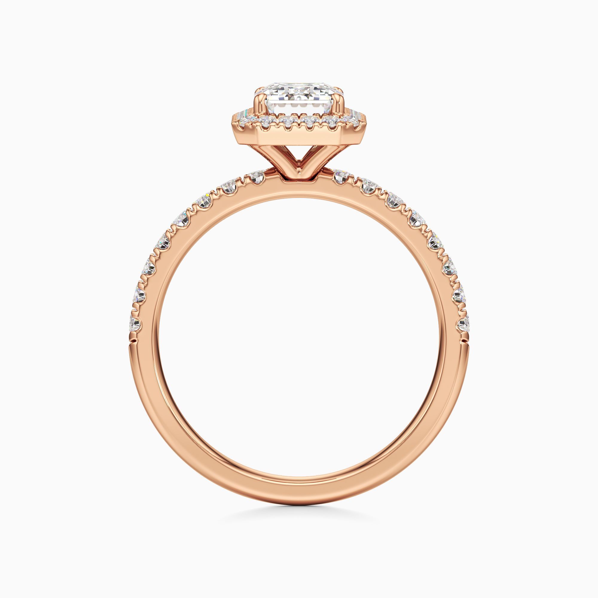 Drea Lab Grown Diamond Emerald-Cut Engagement Ring - Top view – Image 2 of 4