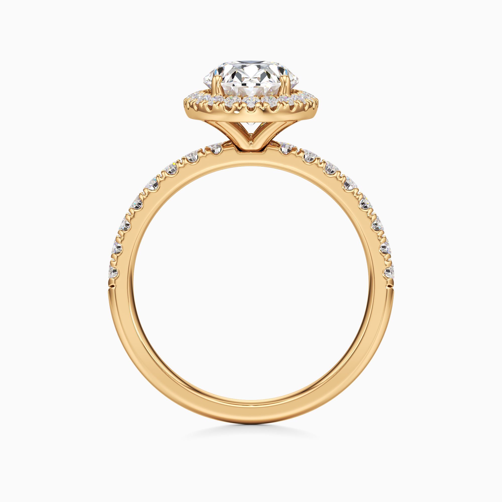Drea Lab Grown Diamond Oval Engagement Ring - Top view – Image 2 of 4