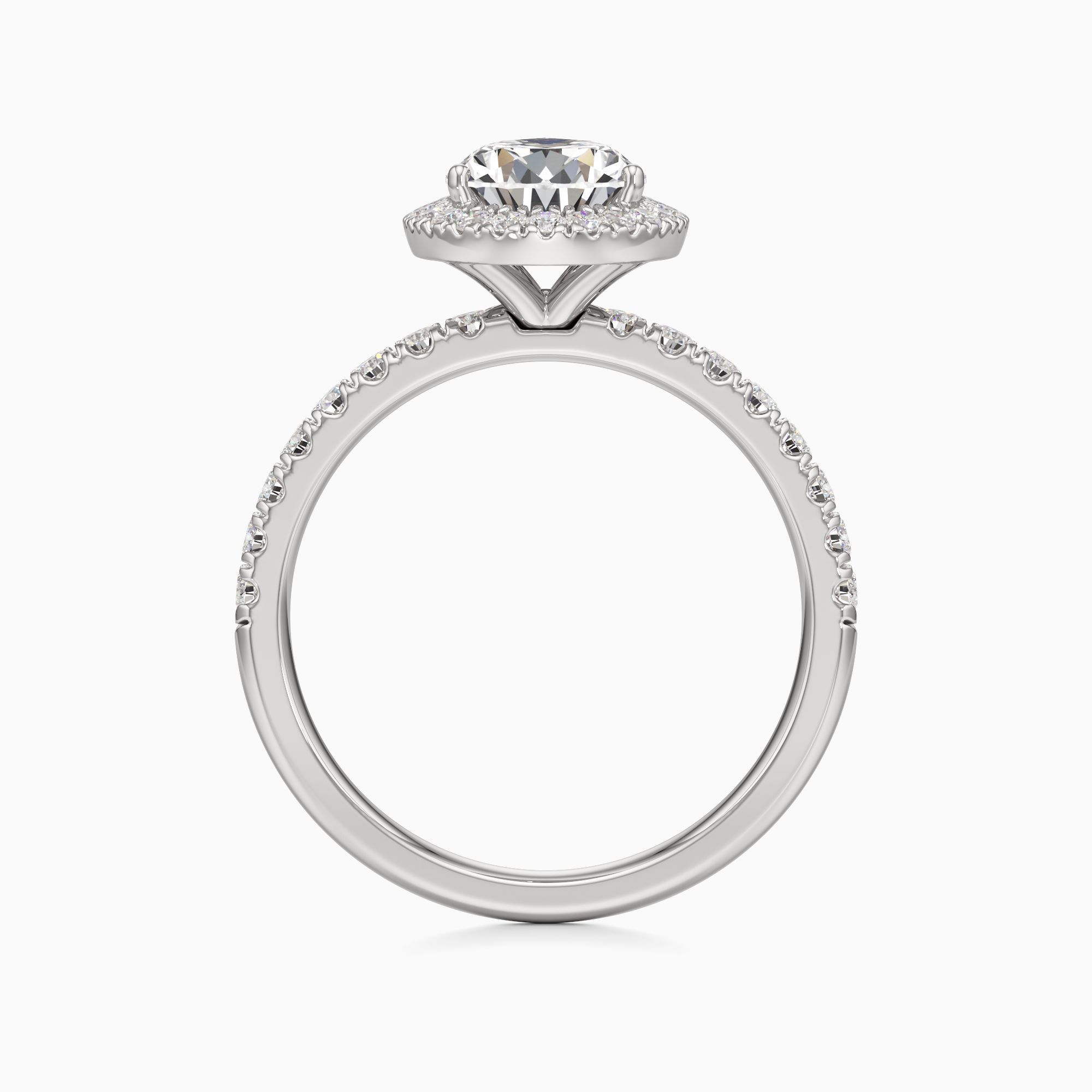 Drea Lab Grown Diamond Pear-Shaped Engagement Ring - Top view – Image 2 of 4