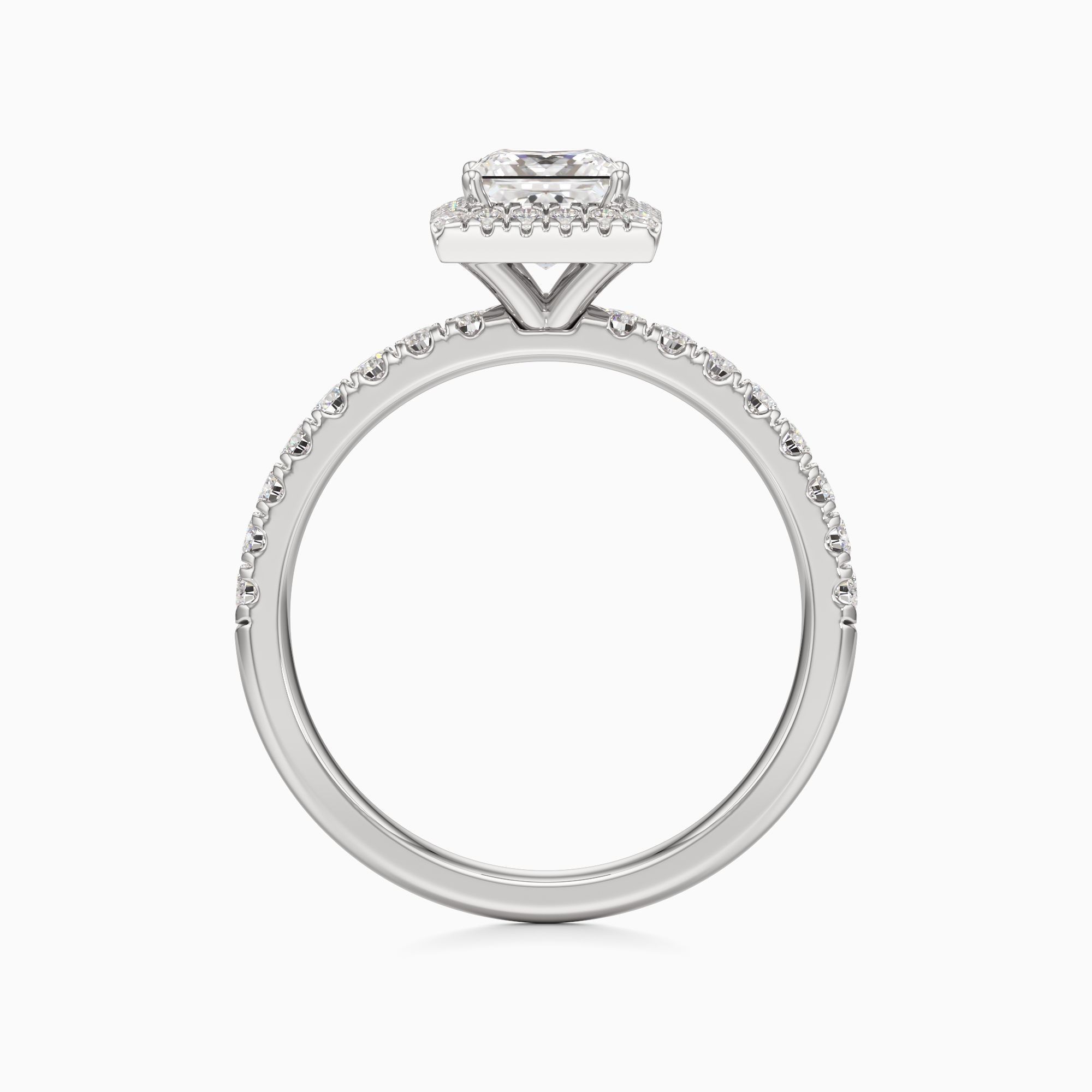 Drea Lab Grown Diamond Princess-Cut Engagement Ring - Top view – Image 2 of 4