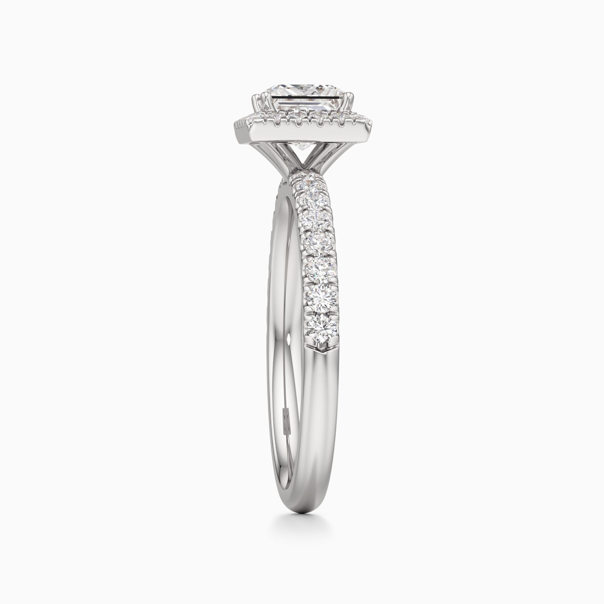 Drea Lab Grown Diamond Princess-Cut Engagement Ring - Side view – Image 4 of 4