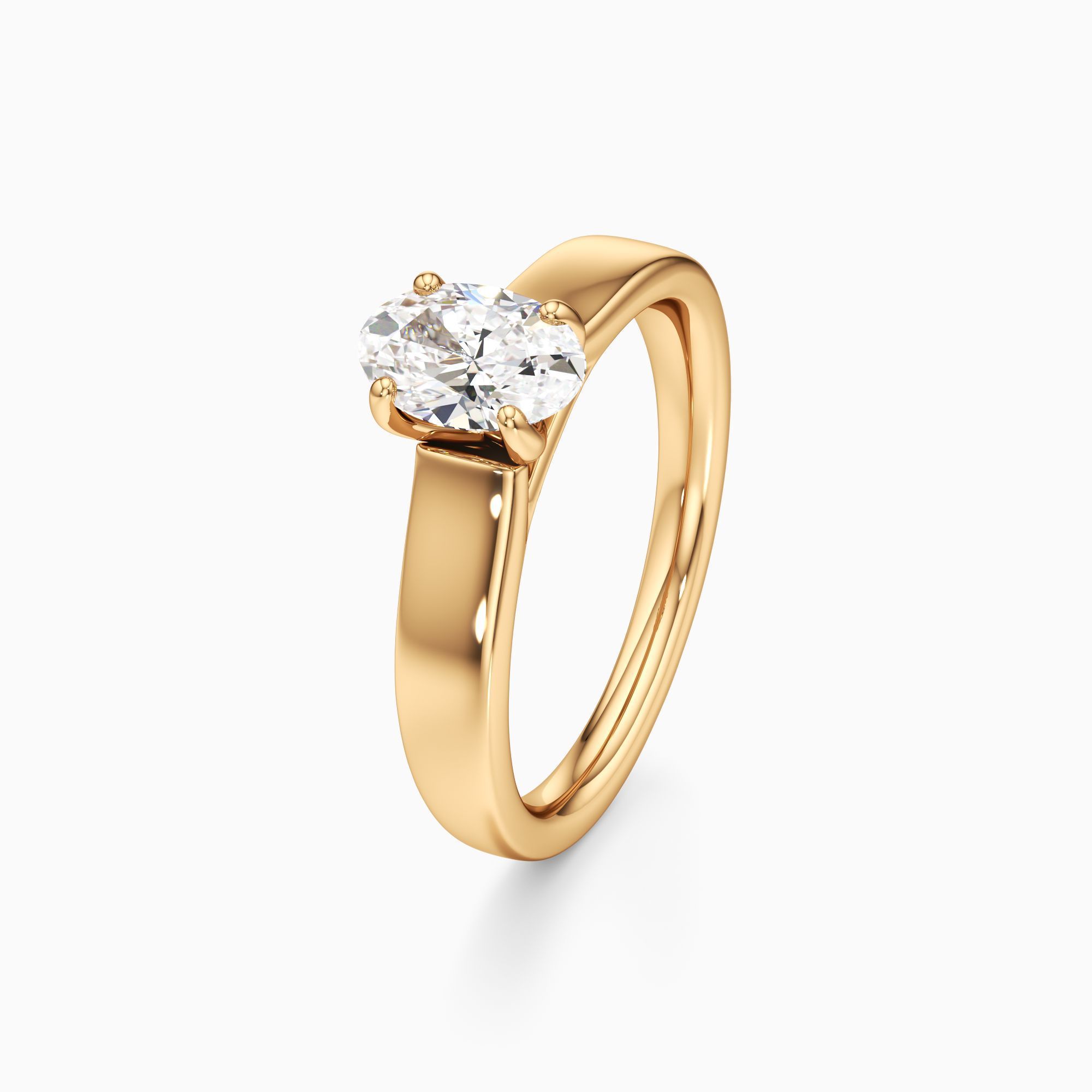 Devon Natural Diamond Oval Engagement Ring - Primary view – Image 1 of 4