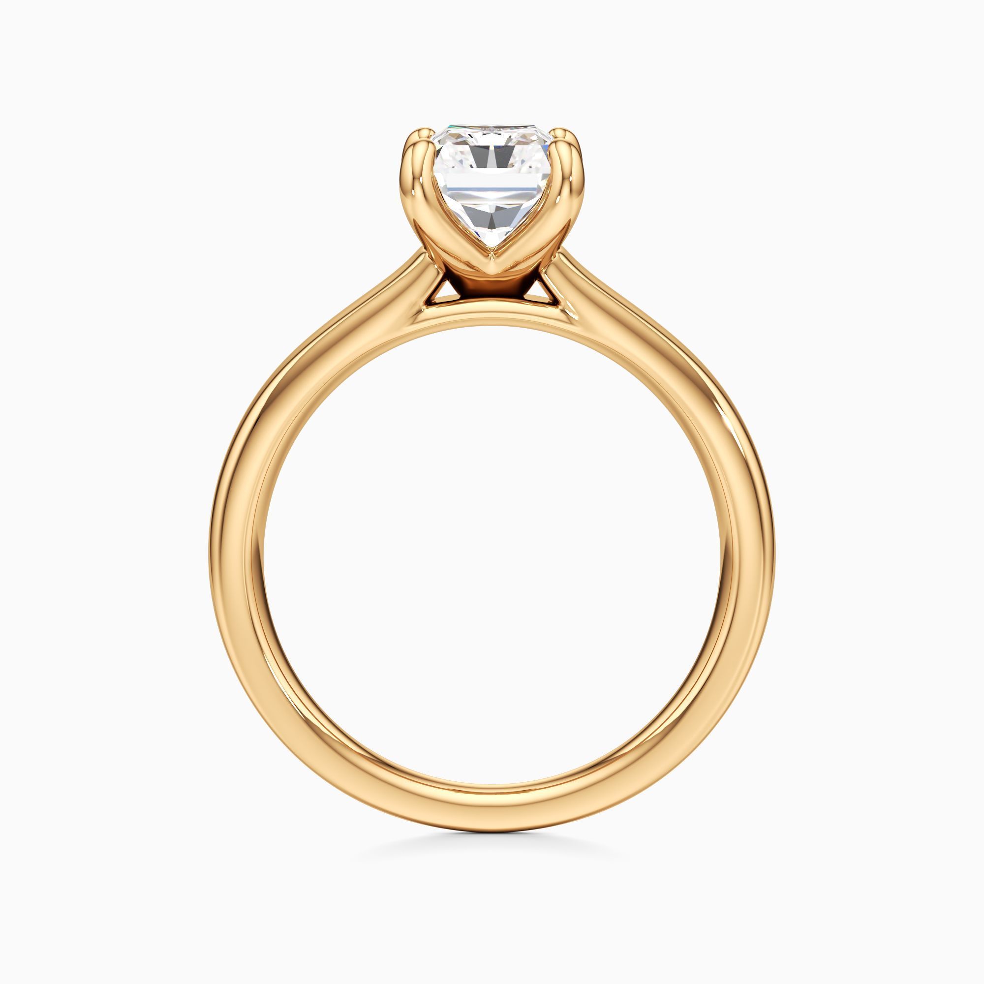 Devon Lab Grown Diamond Radiant-Cut Engagement Ring - Top view – Image 2 of 4