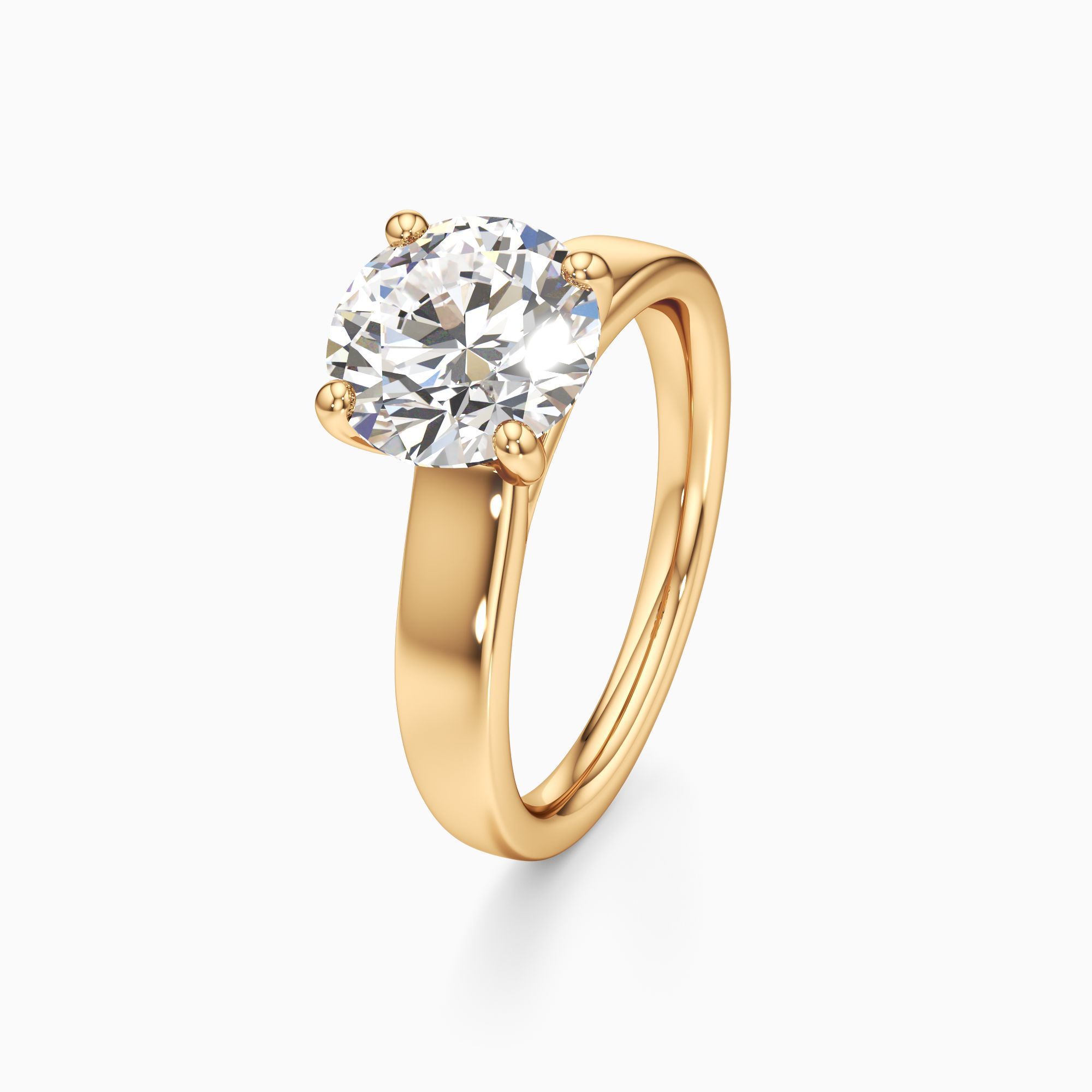 Devon Lab Grown Diamond Round Engagement Ring - Primary view – Image 1 of 4