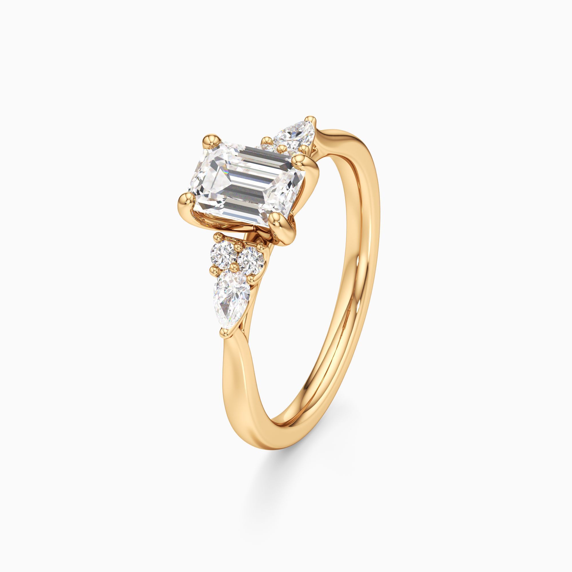 Chelsea Lab Grown Diamond Emerald-Cut Engagement Ring - Primary view – Image 1 of 4