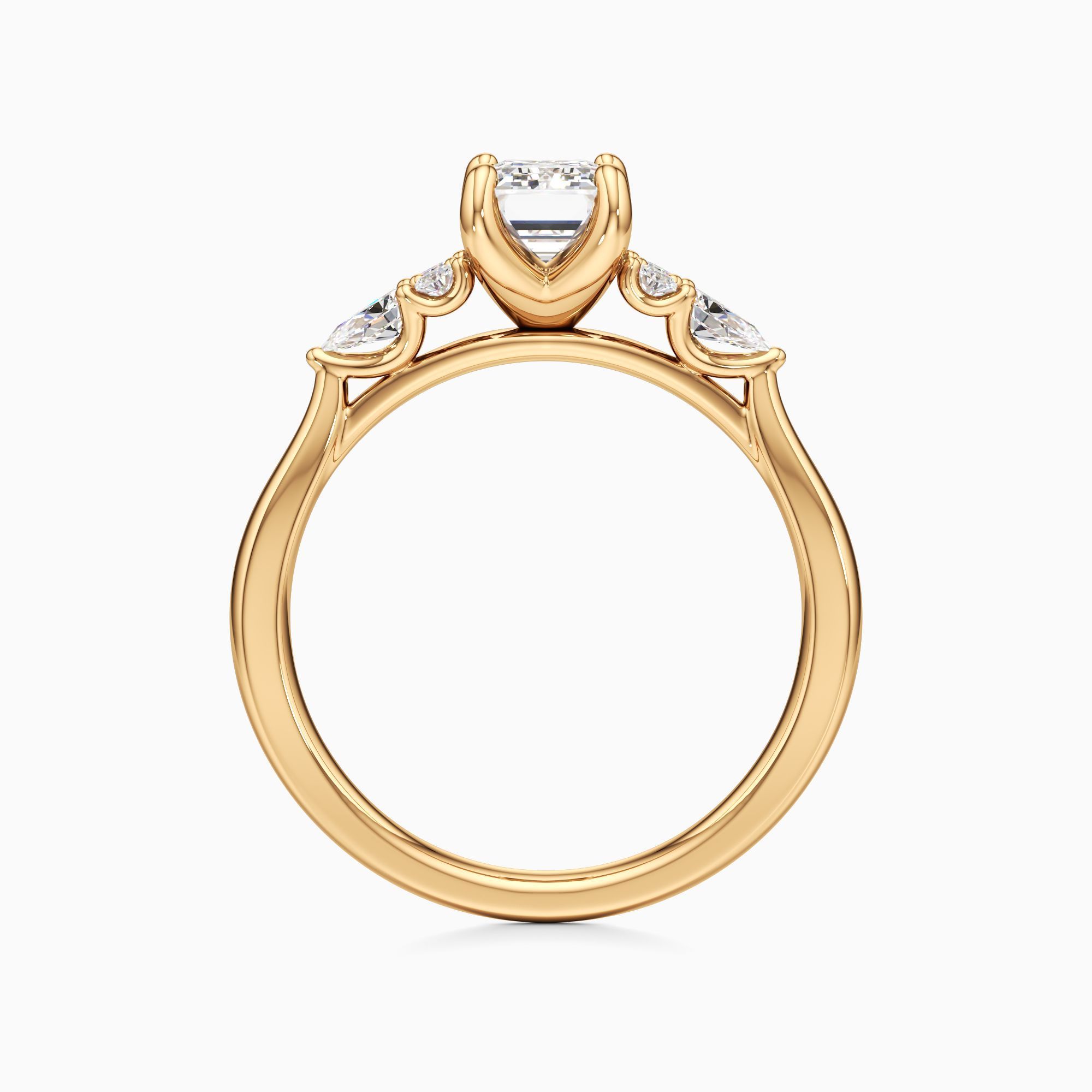 Chelsea Lab Grown Diamond Emerald-Cut Engagement Ring - Top view – Image 2 of 4