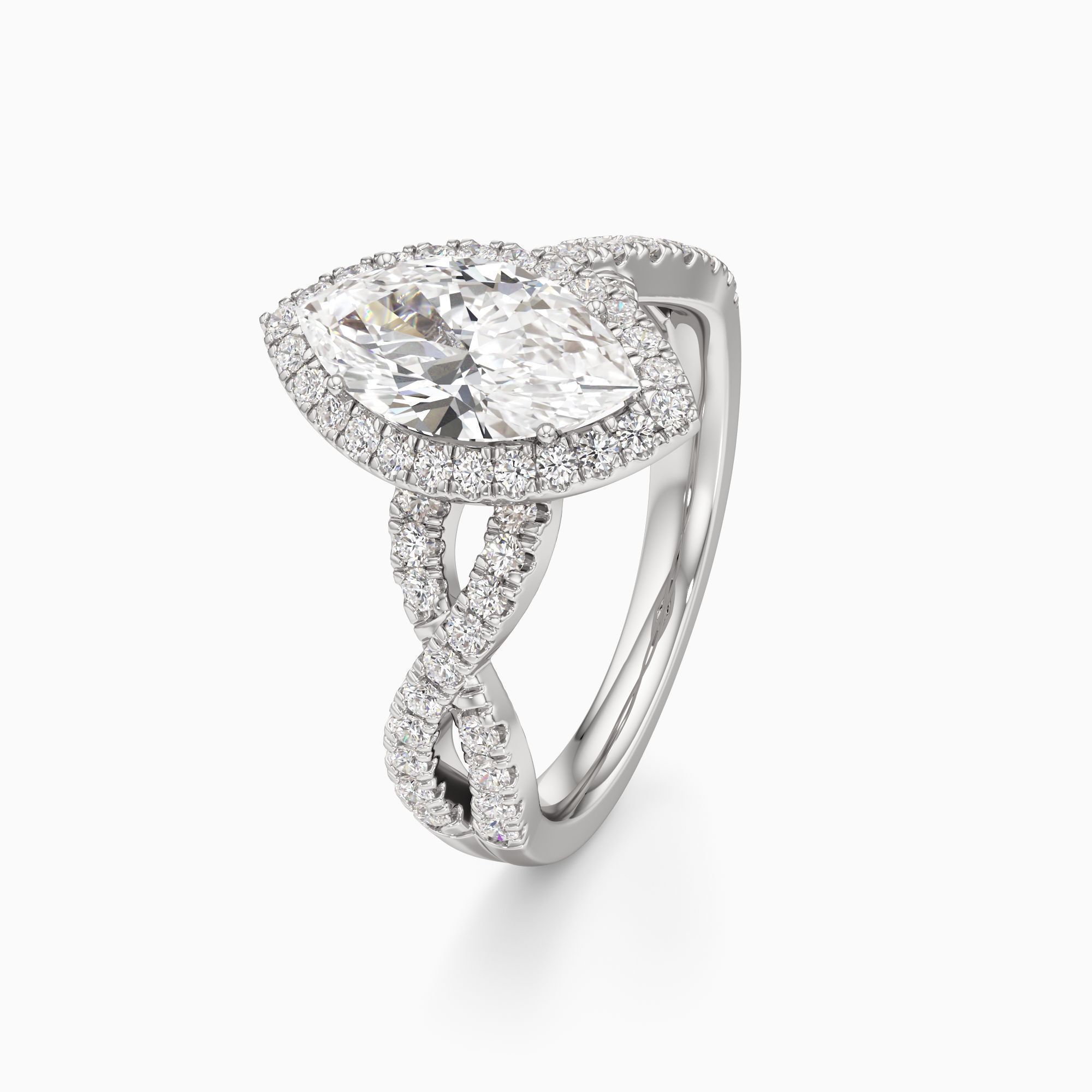 Manon Natural Diamond Marquise-Cut Engagement Ring - Primary view – Image 1 of 4