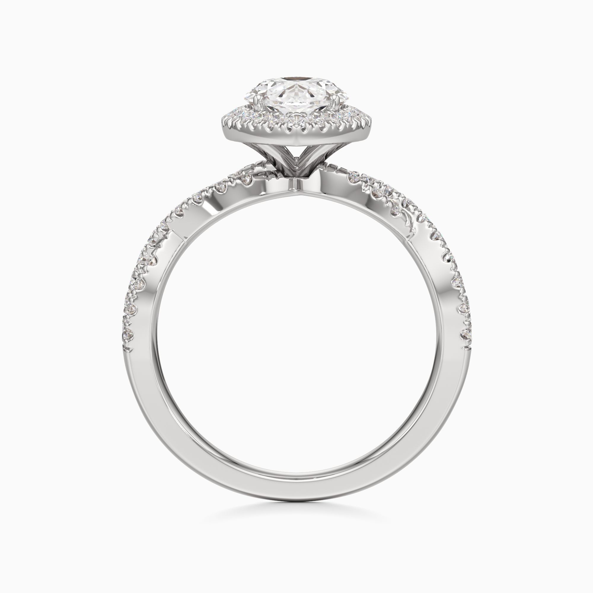 Manon Natural Diamond Marquise-Cut Engagement Ring - Top view – Image 2 of 4