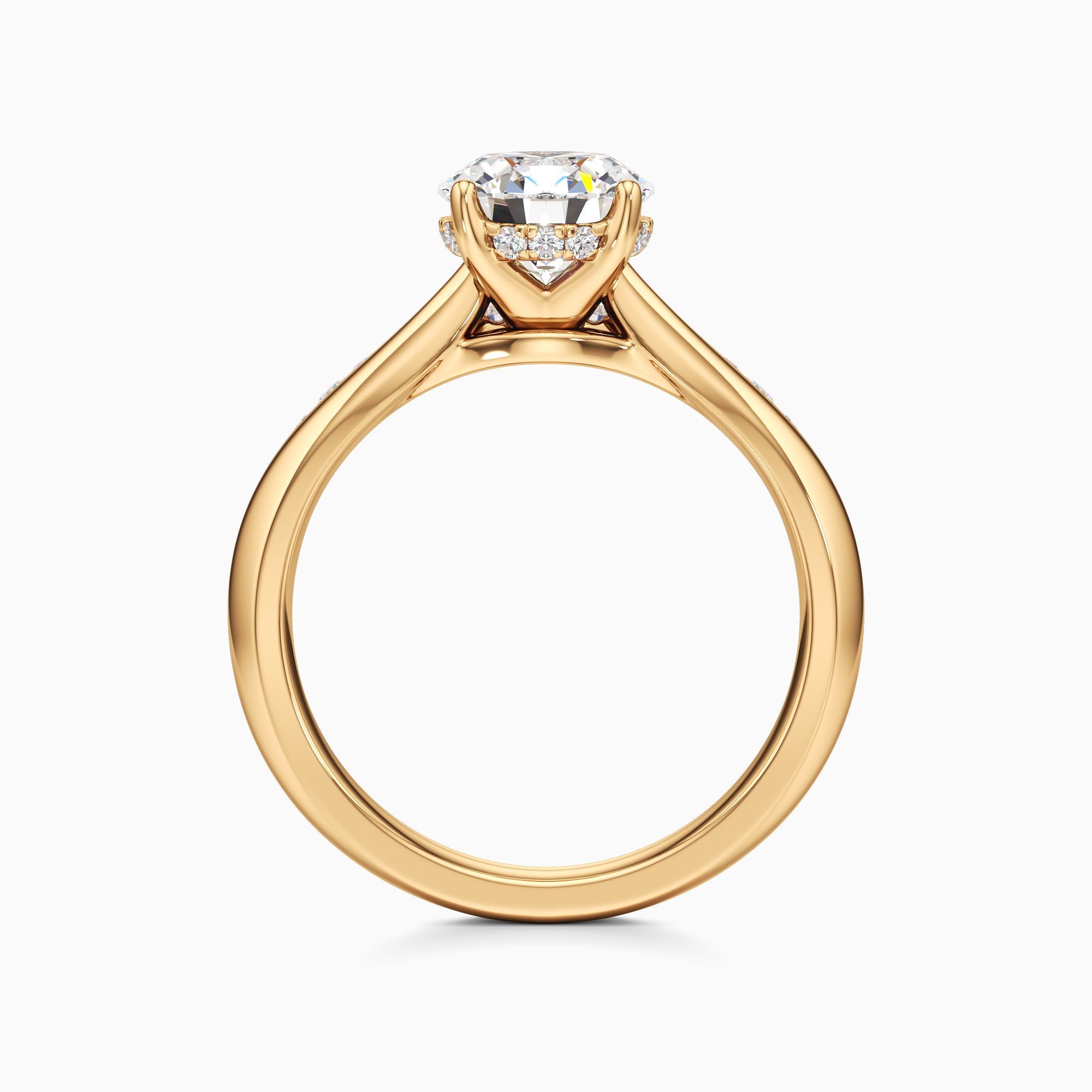 Hope Lab Grown Diamond Round Engagement Ring with Wedding Band - Top view – Image 2 of 4