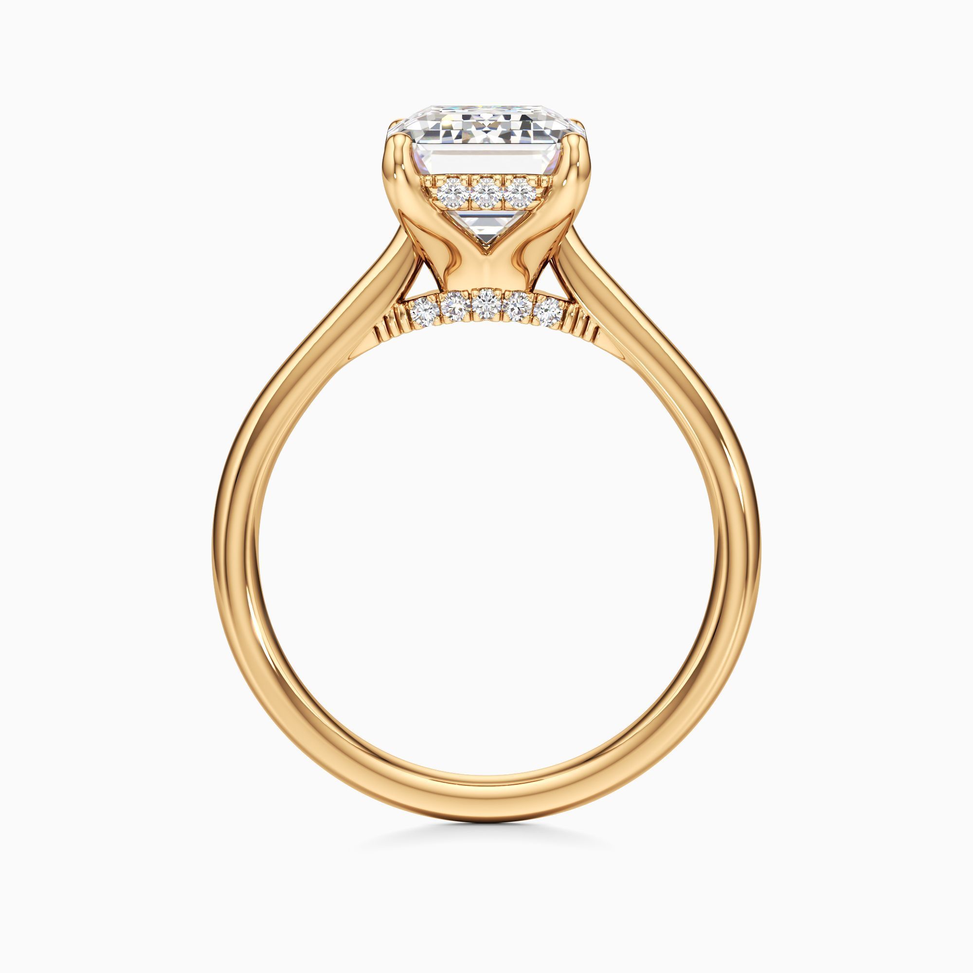 Kerry Lab Grown Diamond Emerald-Cut Engagement Ring - Top view – Image 2 of 4