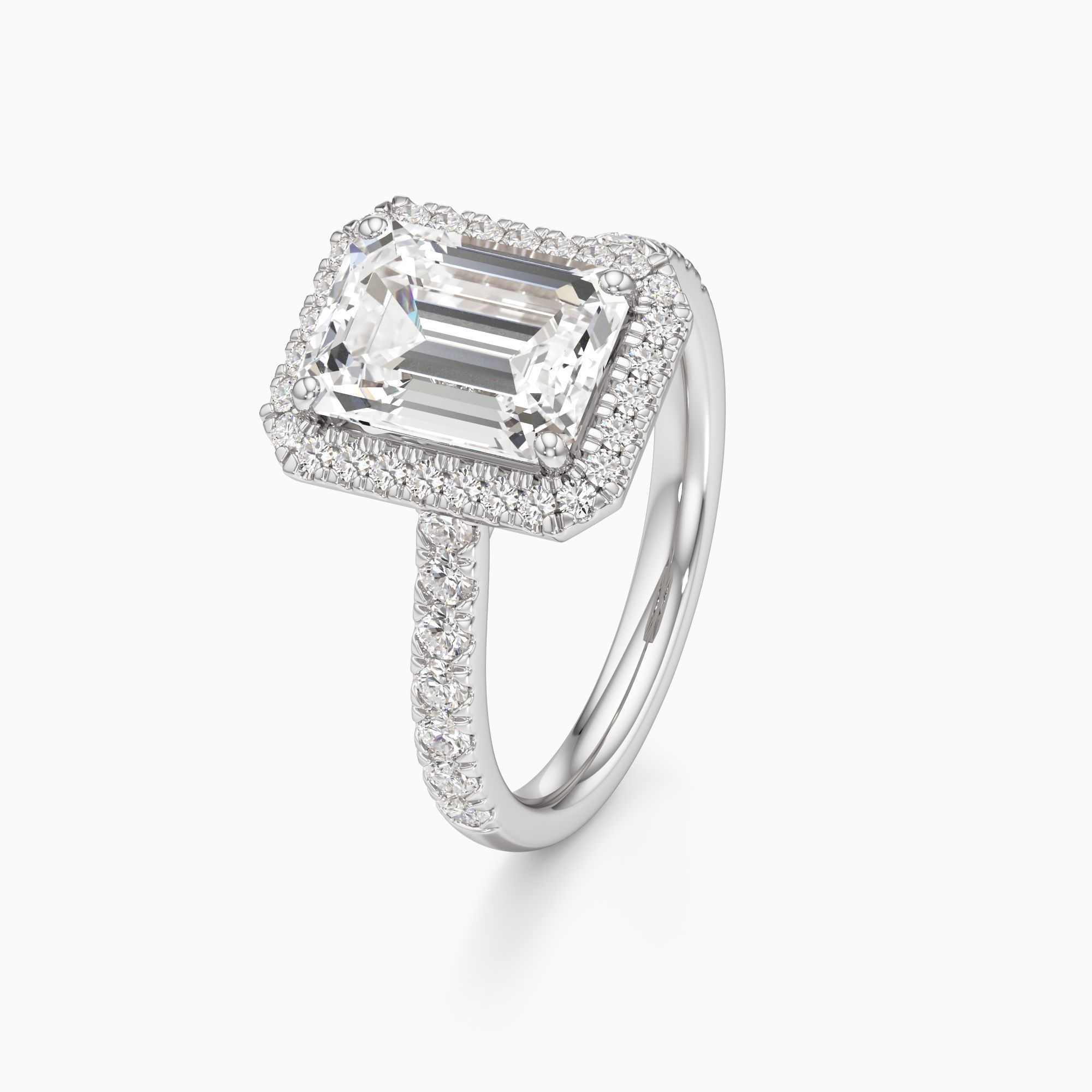 Amira Lab Grown Diamond Emerald-Cut Engagement Ring - Primary view – Image 1 of 4