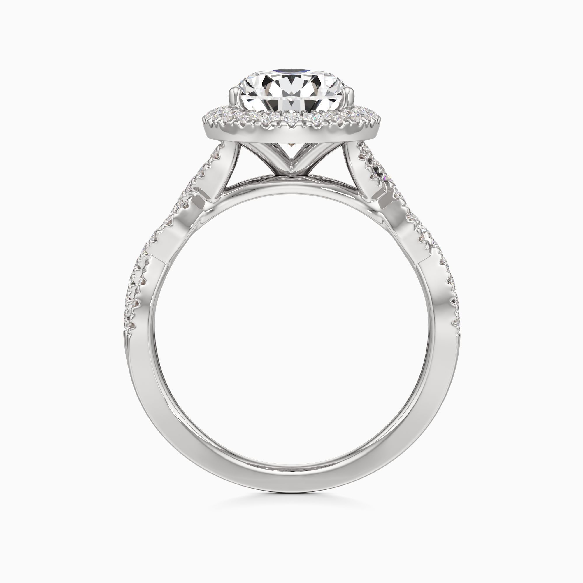 Camila Lab Grown Diamond Pear-Shaped Engagement Ring - Top view – Image 2 of 4