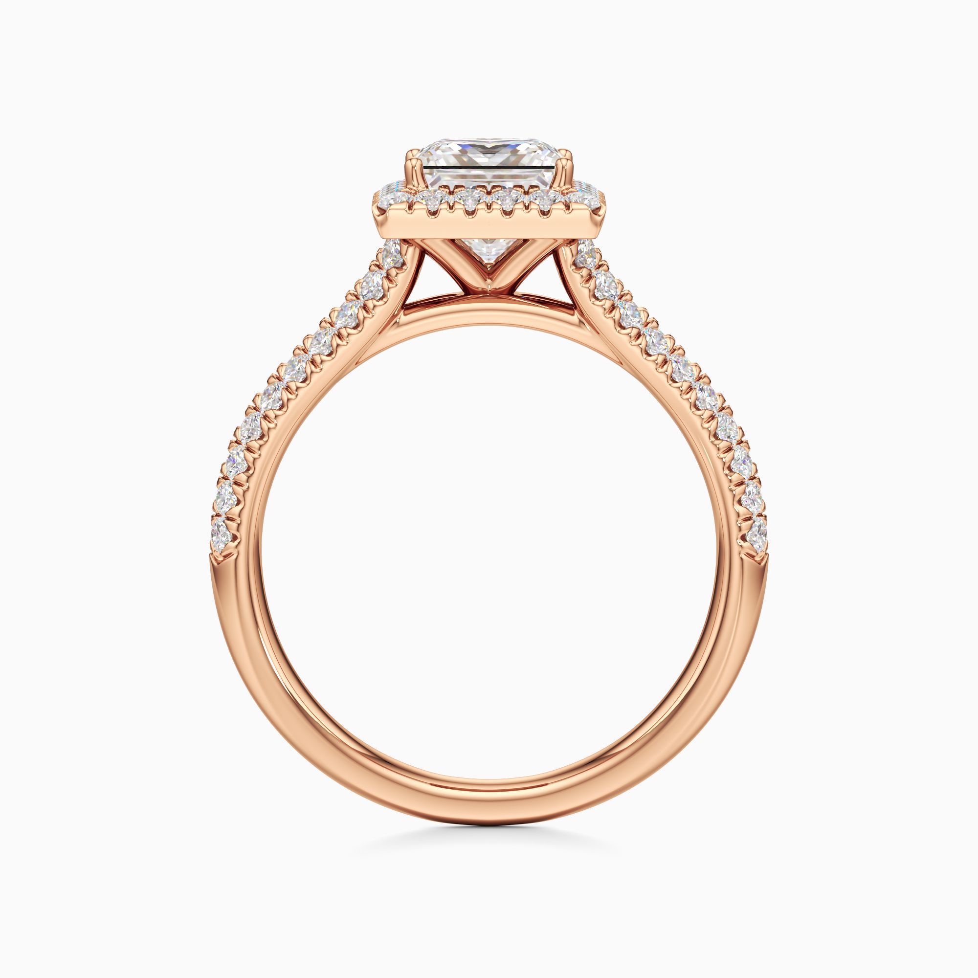 Callie Lab Grown Diamond Princess-Cut Engagement Ring - Top view – Image 2 of 4