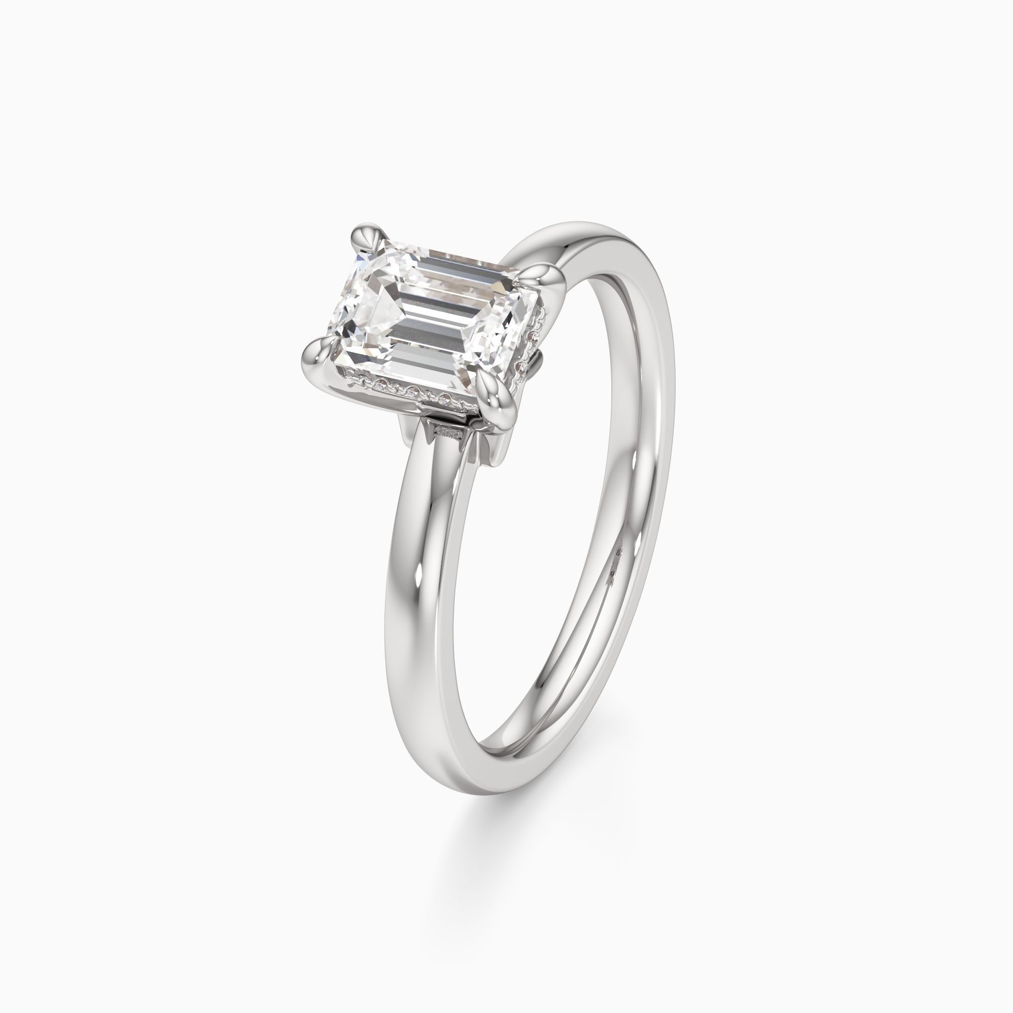 r&ecirc;ve Cara Lab Grown Diamond Emerald-Cut Engagement Ring - Primary view – Image 1 of 4