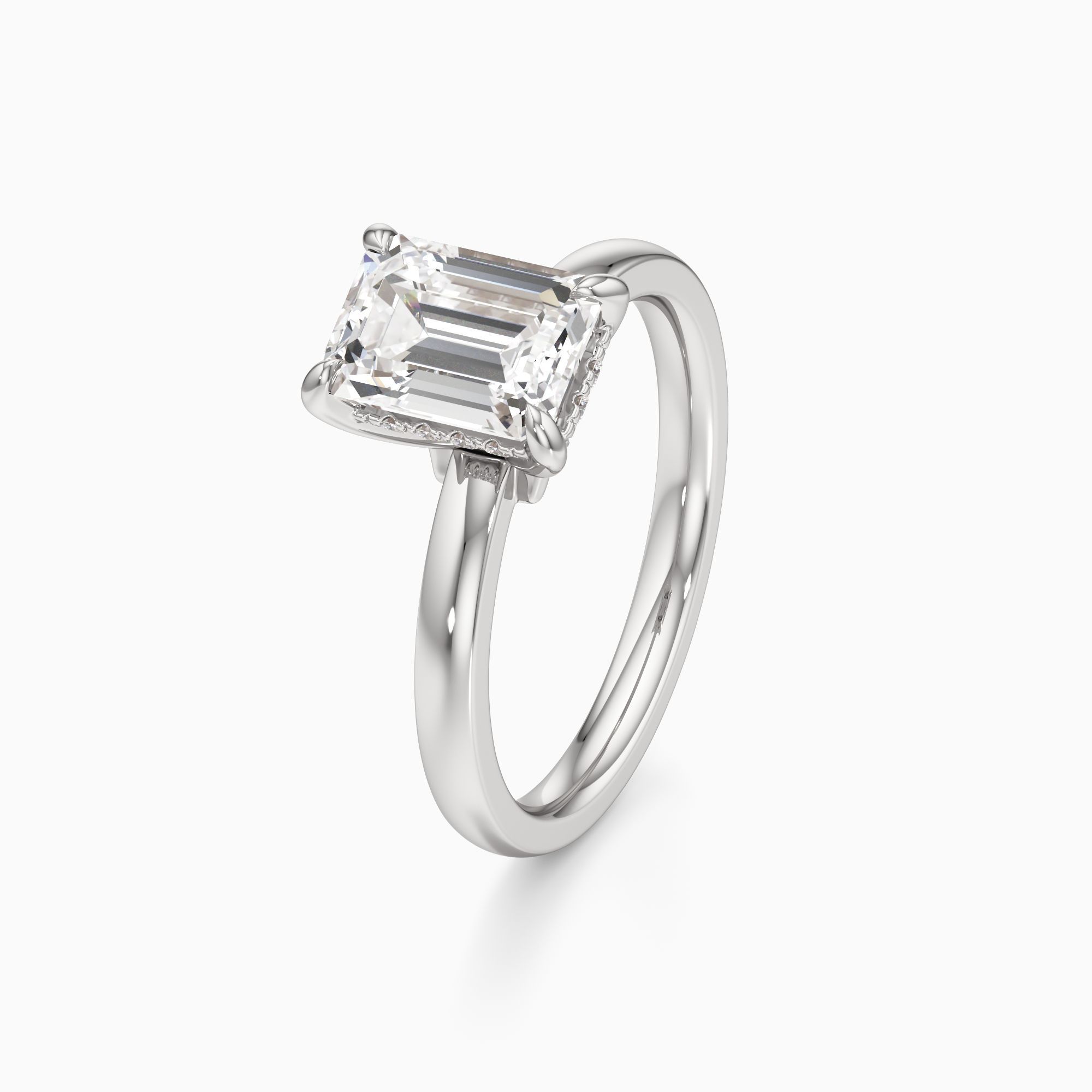 r&ecirc;ve Cara Lab Grown Diamond Emerald-Cut Engagement Ring - Primary view – Image 1 of 4