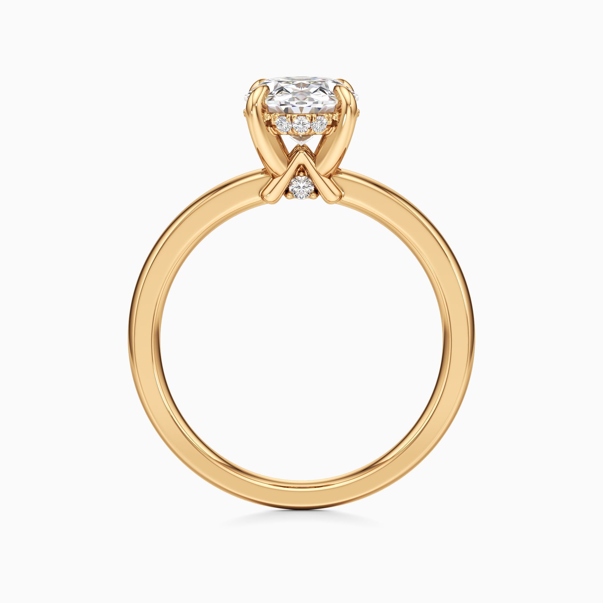 r&ecirc;ve Cara Lab Grown Diamond Oval Engagement Ring - Top view – Image 2 of 4