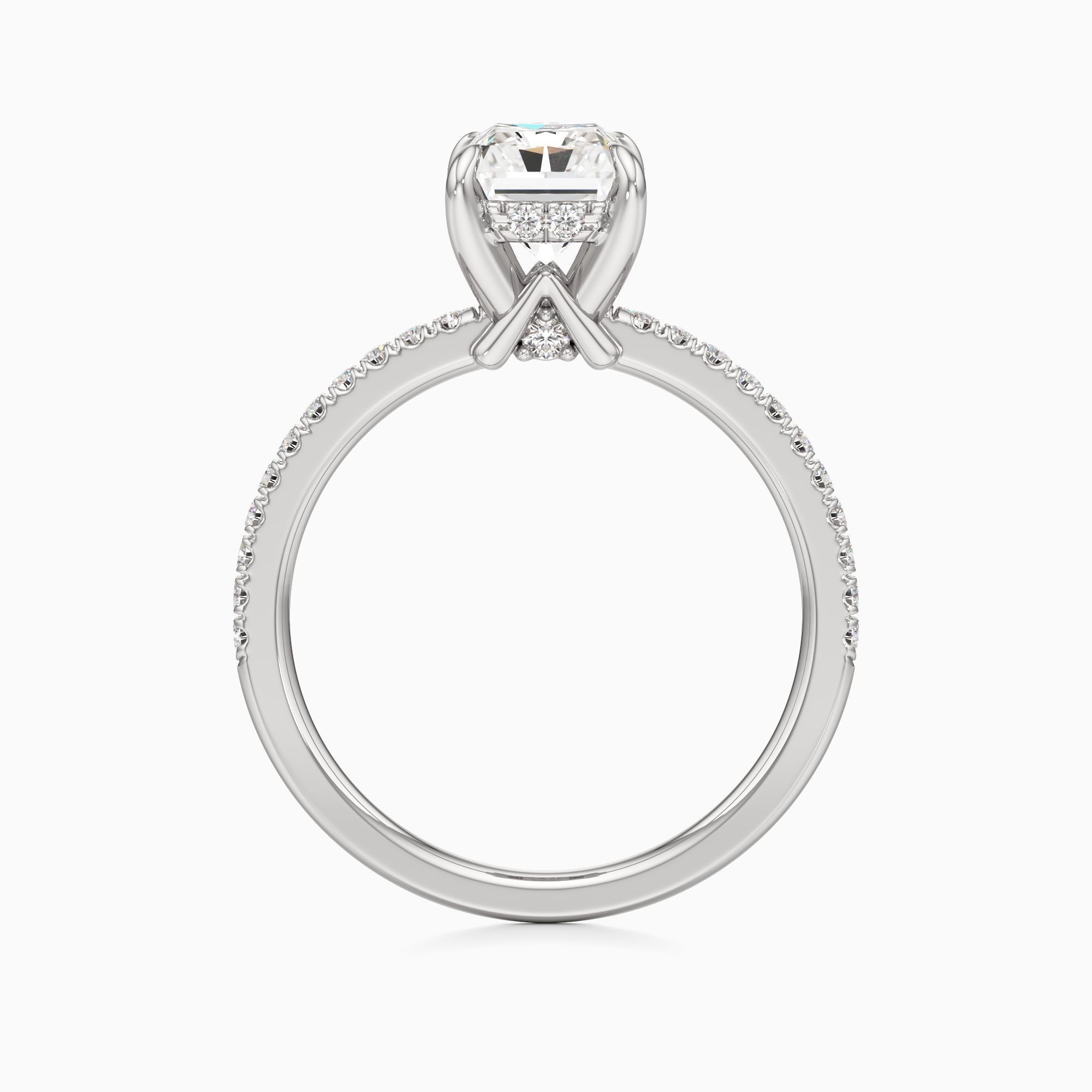 r&ecirc;ve Nola Lab Grown Diamond Radiant-Cut Engagement Ring - Top view – Image 2 of 4