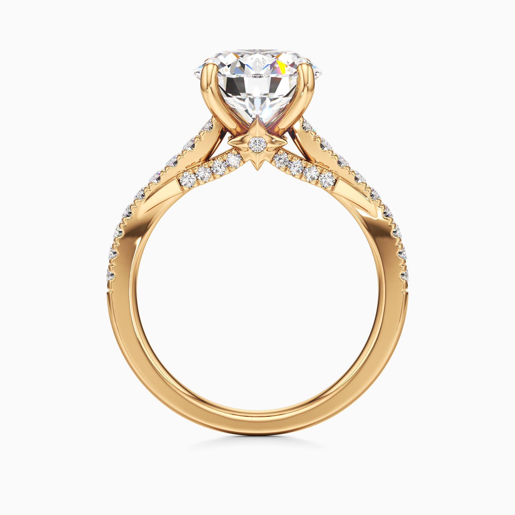 Jenny Packham Honour Lab Grown Diamond Round Engagement Ring - Top view – Image 2 of 4