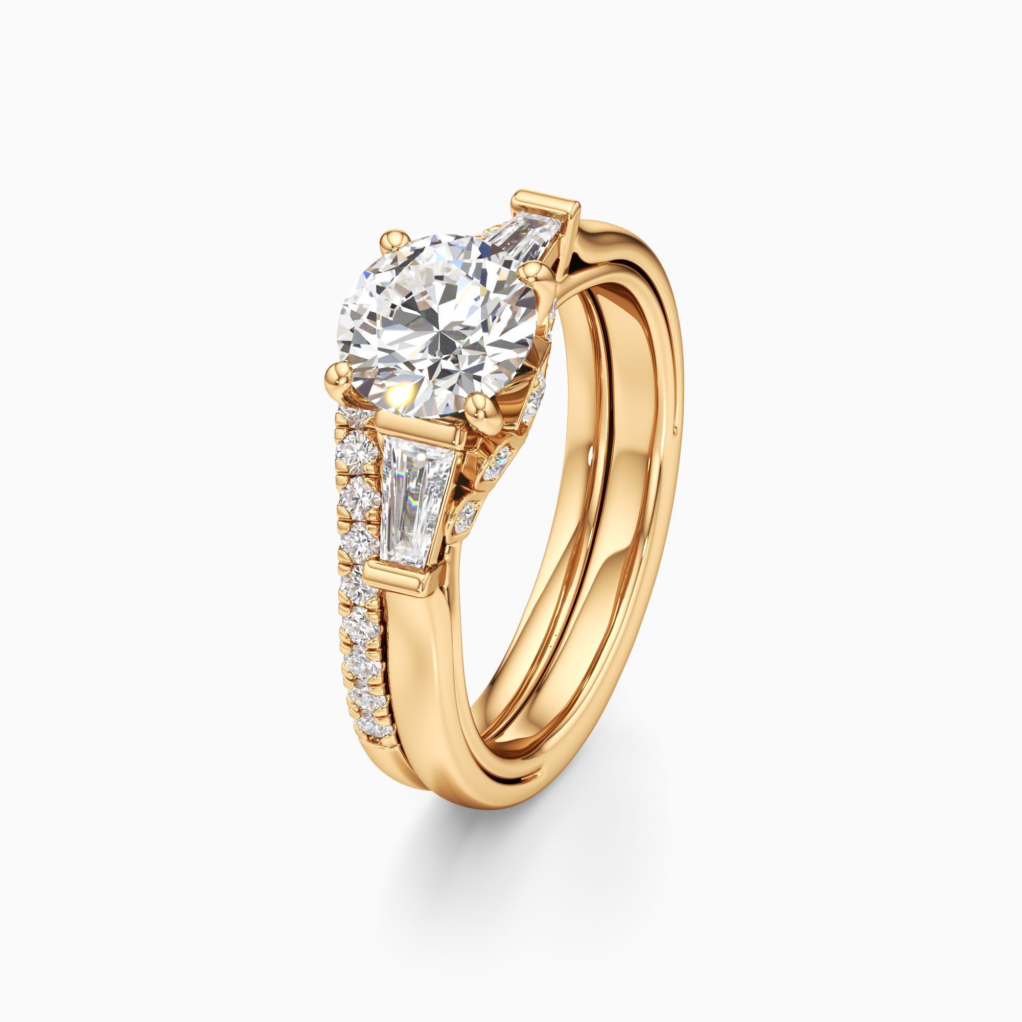 Jenny Packham Lillian Lab Grown Diamond Round Engagement Ring with Wedding Band - Primary view – Image 1 of 4