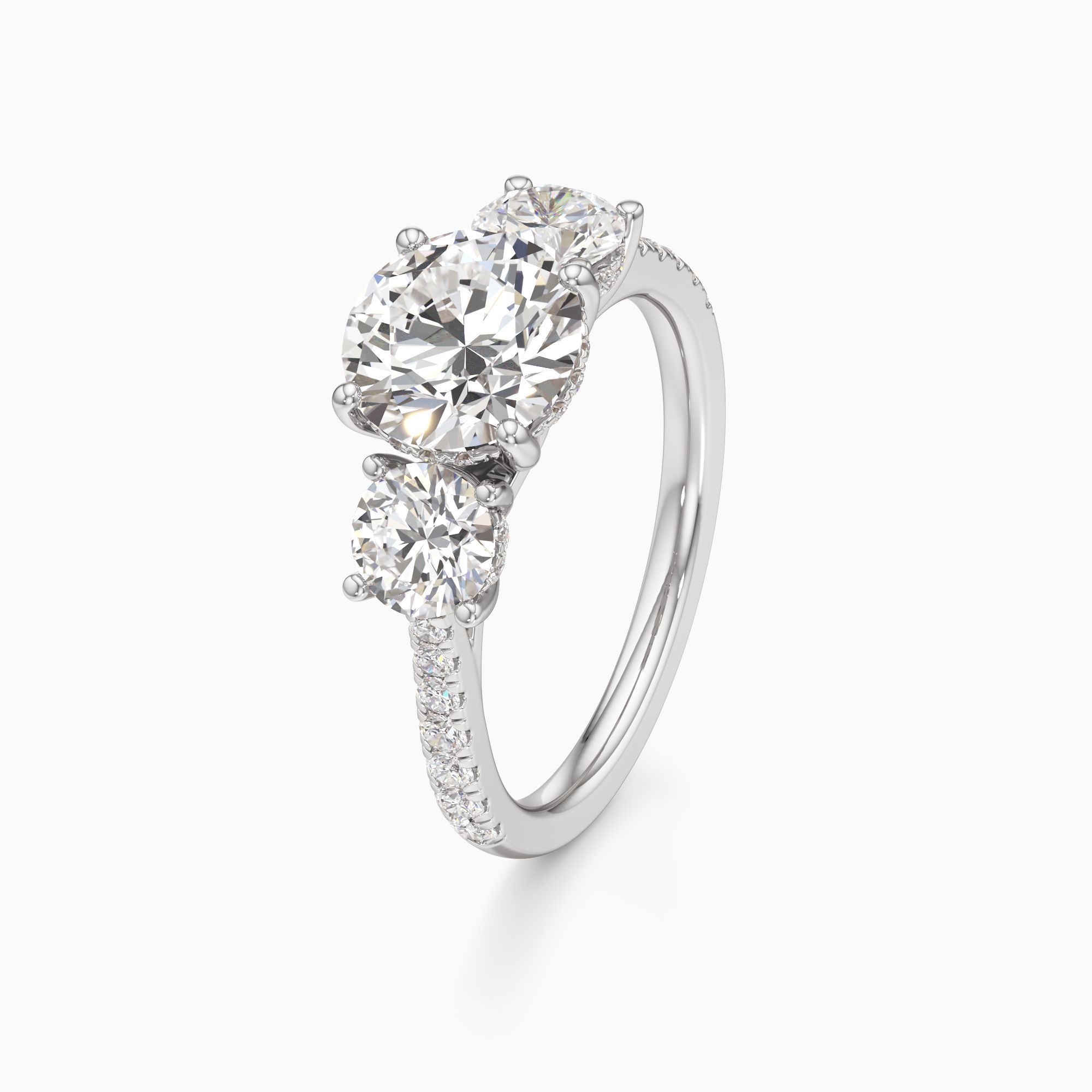 Sasha Lab Grown Diamond Round Engagement Ring - Primary view – Image 1 of 4